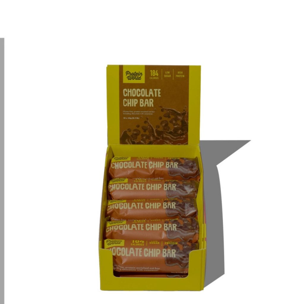 Protein World Choc Chip Bars im Produktbild